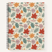  herfstbladeren en eikels notitieboek (Voorkant)