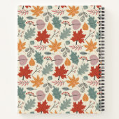  herfstbladeren en eikels notitieboek (Achterkant)