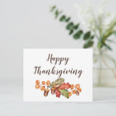 Herfstbladeren en eikels op maat briefkaart (Staand voorkant)
