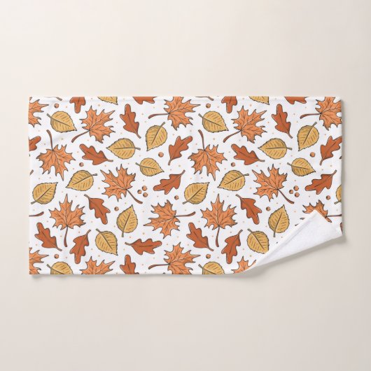 Herfstbladeren en eikels patroon bad handdoek (Handdoek)