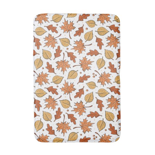 Herfstbladeren en eikels patroon badmat (Voorkant Verticaal)