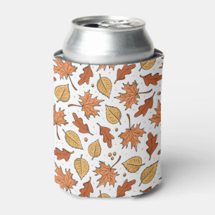 Herfstbladeren en eikels patroon blikjeskoeler