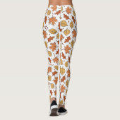 Herfstbladeren en eikels patroon leggings (Achterkant)