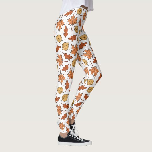 Herfstbladeren en eikels patroon leggings (Rechts)