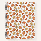 Herfstbladeren en eikels patroon notitieboek (Voorkant)
