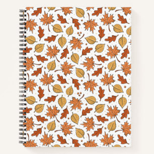 Herfstbladeren en eikels patroon notitieboek