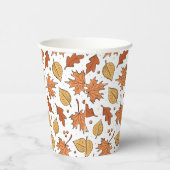 Herfstbladeren en eikels patroon papieren bekers (Rechts)
