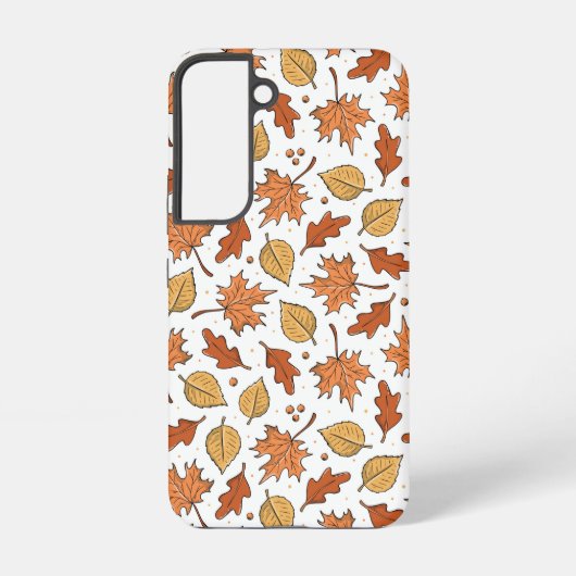 Herfstbladeren en eikels patroon samsung galaxy hoesje (Achterkant)