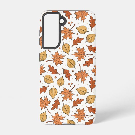 Herfstbladeren en eikels patroon samsung galaxy hoesje (Achterkant)