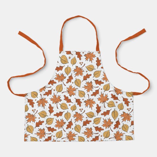 Herfstbladeren en eikels patroon schort (Voorkant)