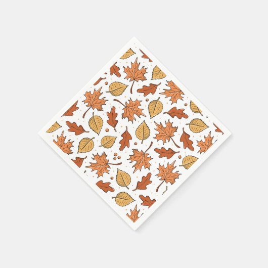 Herfstbladeren en eikels patroon servet (Hoek)