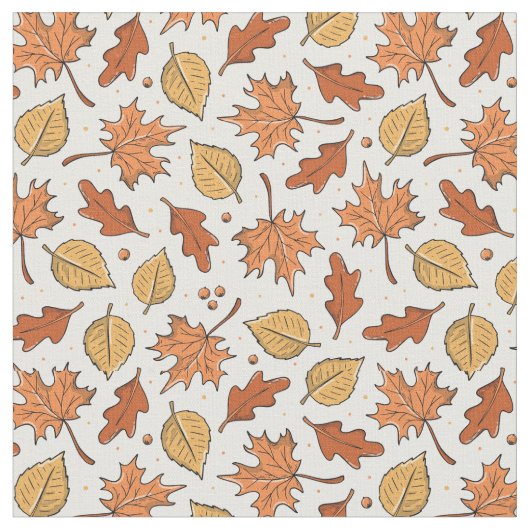 Herfstbladeren en eikels patroon stof (Close Up)