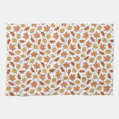 Herfstbladeren en eikels patroon theedoek (Horizontaal)