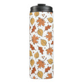 Herfstbladeren en eikels patroon thermosbeker (Voorkant)