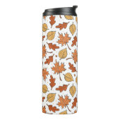 Herfstbladeren en eikels patroon thermosbeker (Gedraaid links)