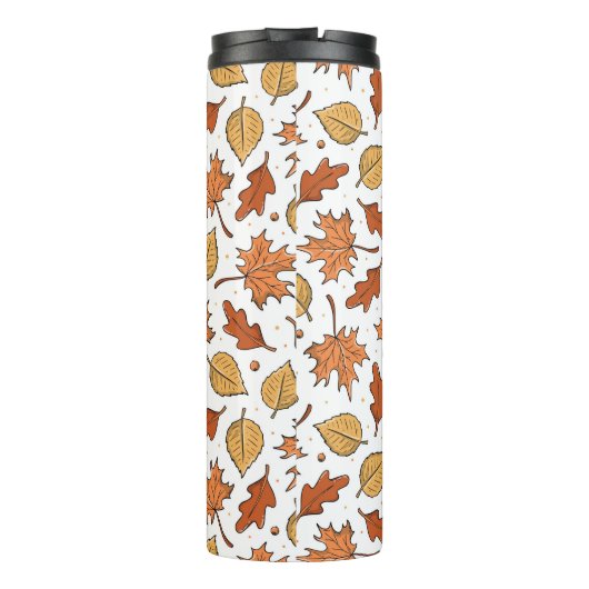 Herfstbladeren en eikels patroon thermosbeker (Achterkant)