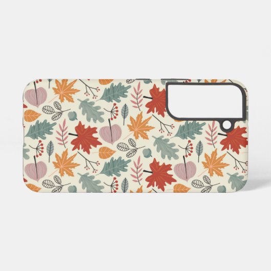  herfstbladeren en eikels samsung galaxy hoesje (Achterkant horizontaal)