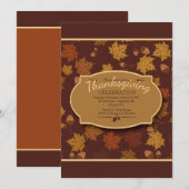 Herfstbladeren en Eikels Uitnodiging (Voorkant / Achterkant)