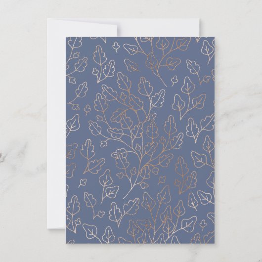 Herfstbladeren en Gold Housewarming Party Kaart (Achterkant)