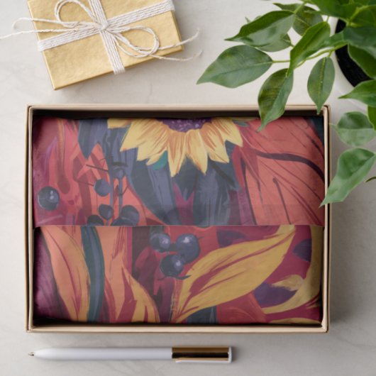 Herfstbladeren en Herfst Tuin Bloemen Tissuepapier (Geschenk)