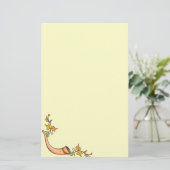 Herfstbladeren en Hoorn Stationery Briefpapier (Staand voorkant)