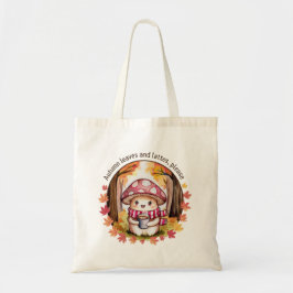 Herfstbladeren en lattes tote bag