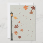 Herfstbladeren en lichten save the date (Achterkant)