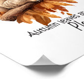 Herfstbladeren en Luiaard Graag Poster (Hoek)