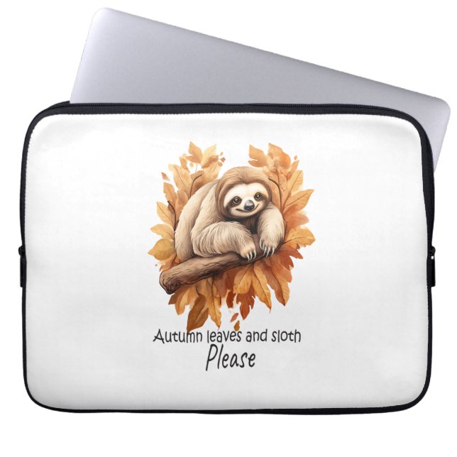 Herfstbladeren en luiheid alsjeblieft laptop sleeve (Voorkant)