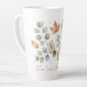 Herfstbladeren en Mahjong-bries Vintage Latte Mok (Linkerhoek)