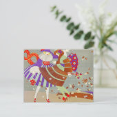 HERFSTBLADEREN EN MODE/WINDKLEDINGONTWERPER BRIEFKAART (Staand voorkant)