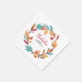 Herfstbladeren en noten Thanksgiving Diner Servet (Hoek)