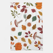 Herfstbladeren en oogstpatroon keukenhanddoeken (Verticaal)