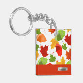Herfstbladeren en paraplu's sleutelhanger (Voorkant Links)