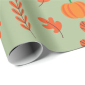 Herfstbladeren en pompoen naadloos inpakpapier (Rol Hoek)