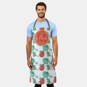 Herfstbladeren en Pompoen Waterverf Monogram Schort (Gedragen)