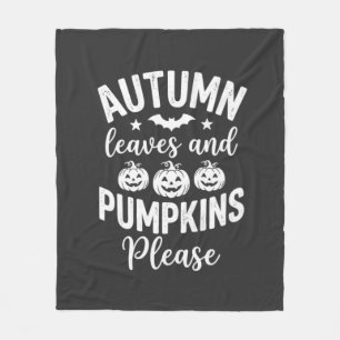 Herfstbladeren en pompoenen alstublieft_1 fleece deken