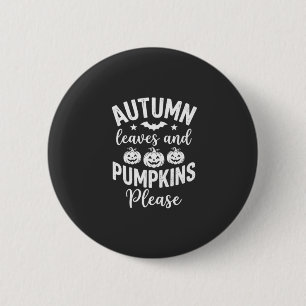 Herfstbladeren en pompoenen alstublieft_1 ronde button 5,7 cm