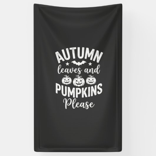 Herfstbladeren en pompoenen alstublieft_1 spandoek (Verticaal)