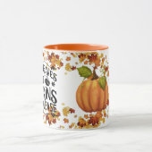 Herfstbladeren en pompoenen alstublieft mok (Midden)