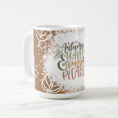 Herfstbladeren en pompoenen behagen keramische Mok (Voorkant links)