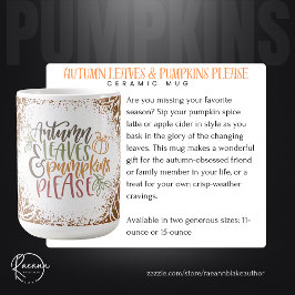 Herfstbladeren en pompoenen behagen keramische Mok