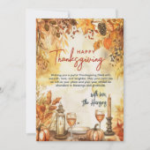 Herfstbladeren en pompoenen Thanksgiving Feestdagenkaart (Voorkant)