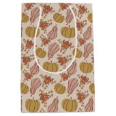 Herfstbladeren en pompoenoogst medium cadeauzakje (Voorkant)