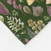 Herfstbladeren en varens botanisch fleece deken (Hoek)
