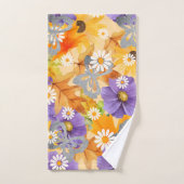 Herfstbladeren en vlinders bad handdoek (Handdoek)