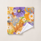 Herfstbladeren en vlinders bad handdoek (Wasdoekje)