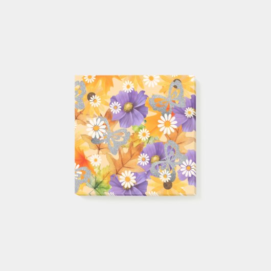 Herfstbladeren en vlinders post-it® notes (Voorkant)