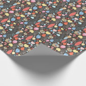 Herfstbladeren en vogels. cadeaupapier (Hoek)