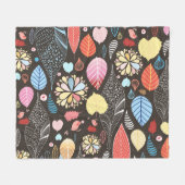 Herfstbladeren en vogels. fleece deken (Voorkant (Horizontaal))